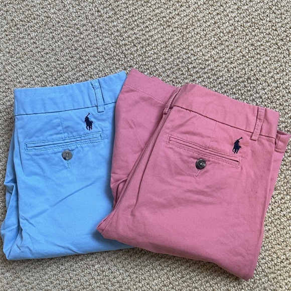 Polo by Ralph Lauren Blue and Pink Flat Front Shorts - Picture 4 of 4